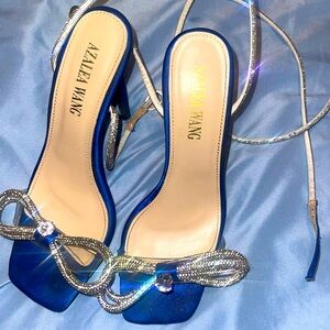 Blue sparkly heels